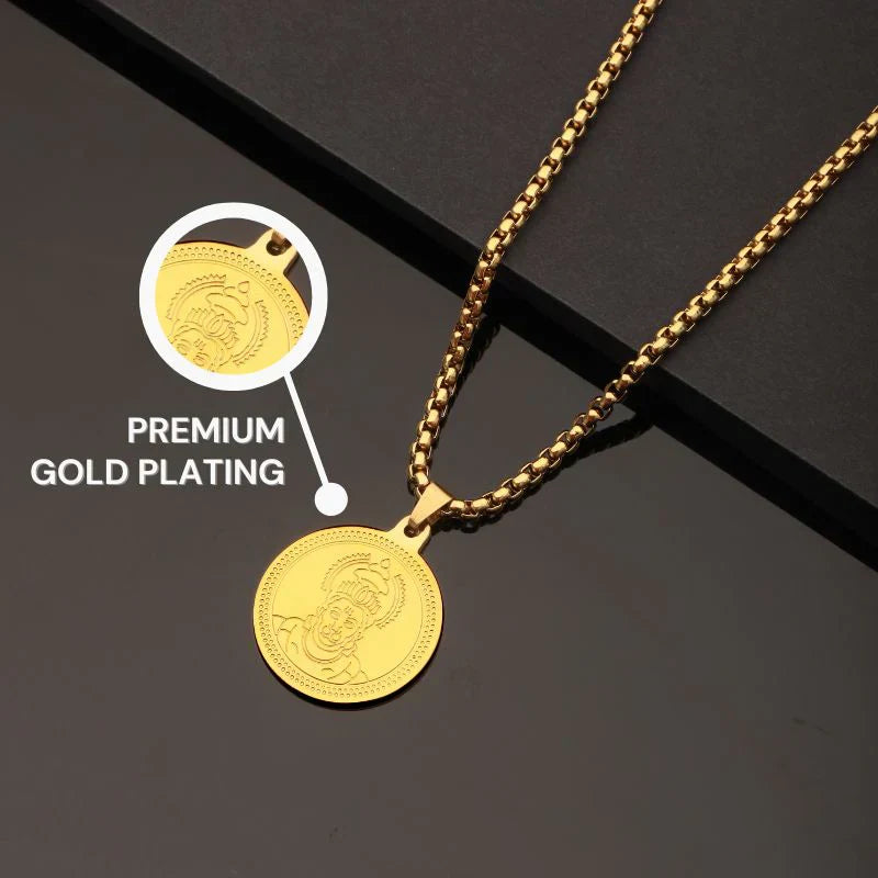 24K GOLD PLATED HANUMAN JI PENDANT WITH CHAIN