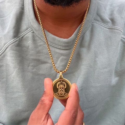 24K GOLD PLATED HANUMAN JI PENDANT WITH CHAIN